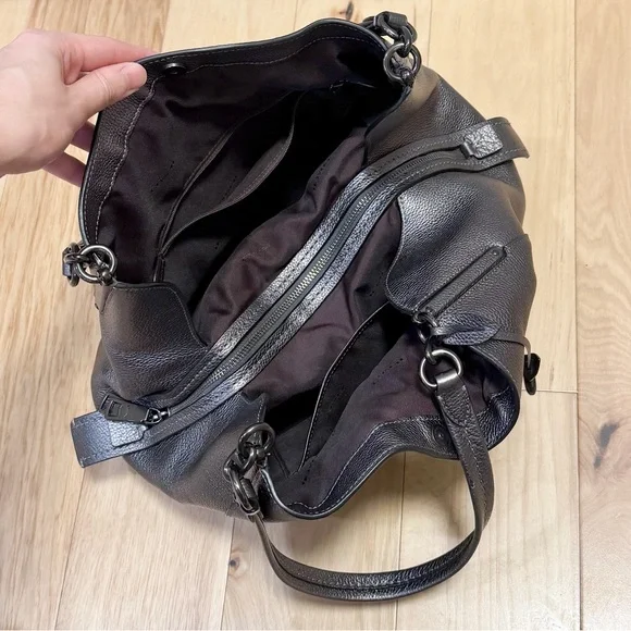 Coach 1941 Metallic Leather Dalton 31 Triple Compartment Shoulder Bag - Picture 7 of 9